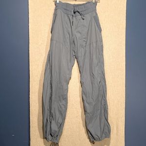 Steel blue parachute pants